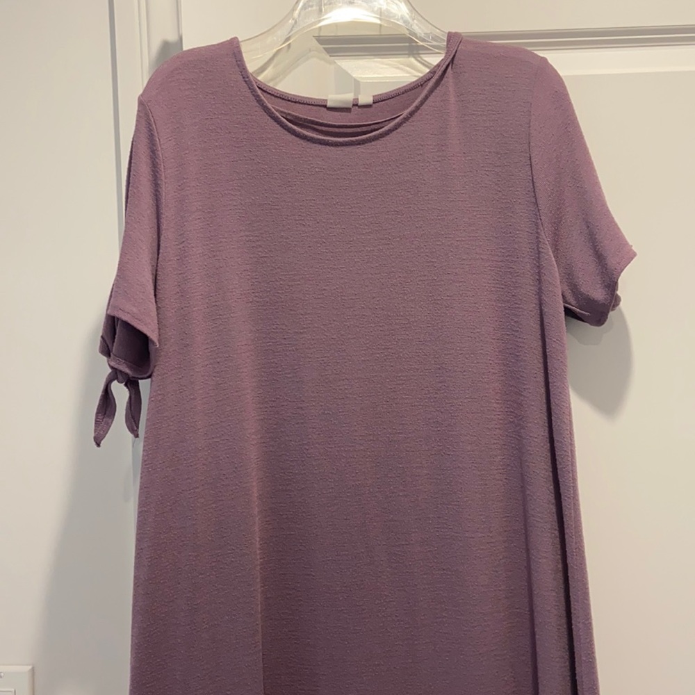 Purple t-shirt dress